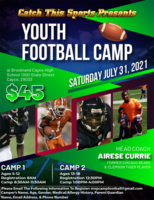 Coach Airese Currie Former Clemson Tiger & Chicago Bears Football Camp