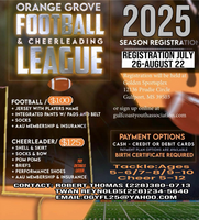 ORANGE GROVE  YOUTH  FOOTBALL  LEAGUE 