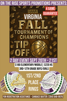 OnTheRise Sports Promotions presents: USSSA Virginia Fall Tournament of Champions Tip-Off