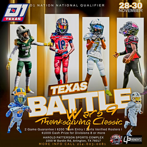 "TEXAS BATTLE WARS 10" THANKSGIVING FOOTBALL CLASSIC Teams