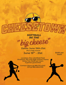 Cheese Fest softball Tournament "Be the Big Cheese"  Teams