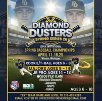 DIAMOND DUSTERS - SPRING SERIES 26 ( 3 WEEK SATURDAY LEAGUE)