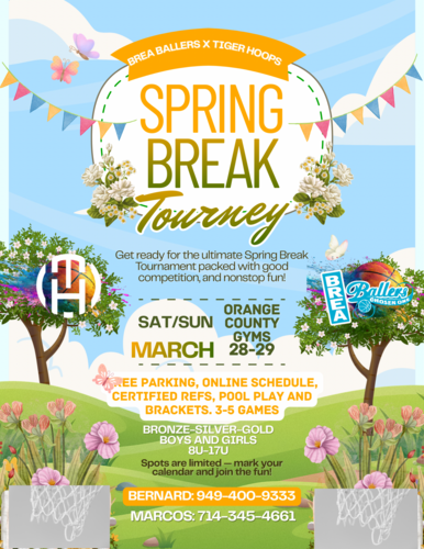 Spring Break Tournament - Schedule - Mar 28-29, 2026