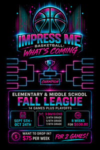 FALL BALL 2- GAMES WEEKLY DROP -IN  Standings