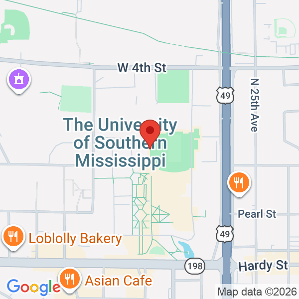 University of Southern Mississippi  Map