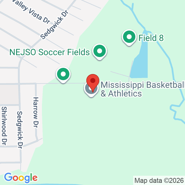 Mississippi Basketball & Athletics Map