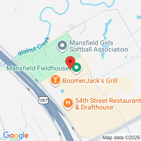 Fieldhouse USA Mansfield Map