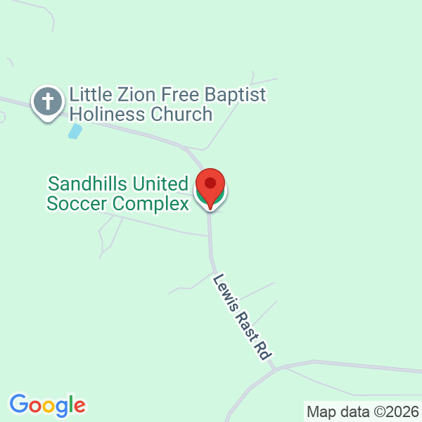 Sandhills United Soccer Club Map
