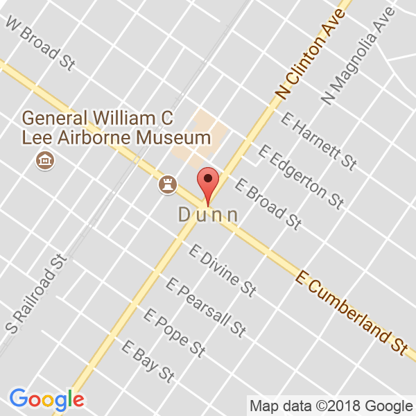 Dunn, NC Map