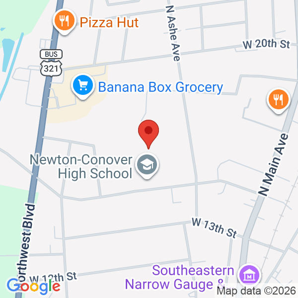 Newton Conover High School Map