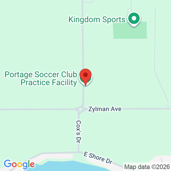 Portage Soccer Club Practice Facility Map