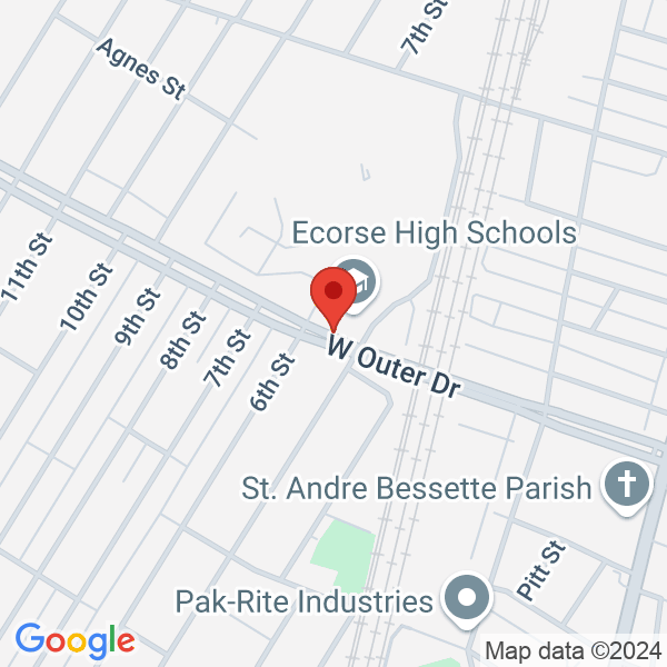 Ecorse High School Map