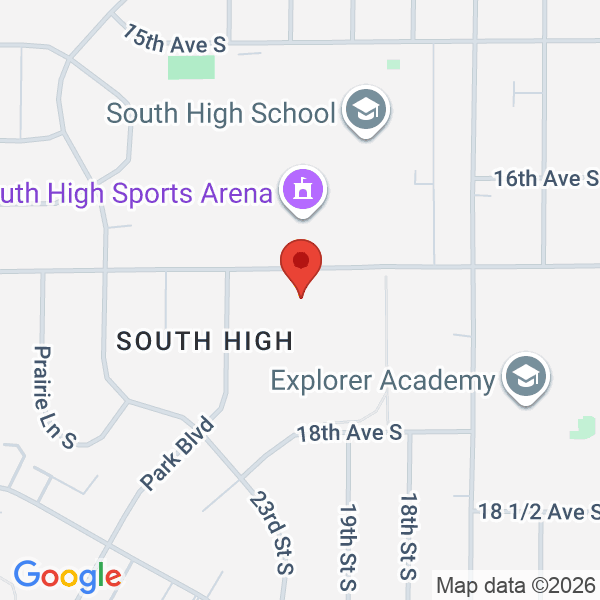Fargo Youth Baseball Office Map