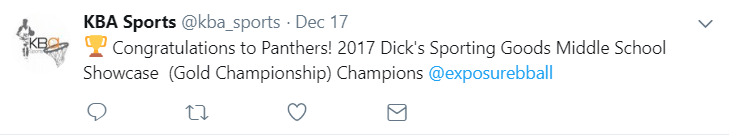 Division Champions Tweet